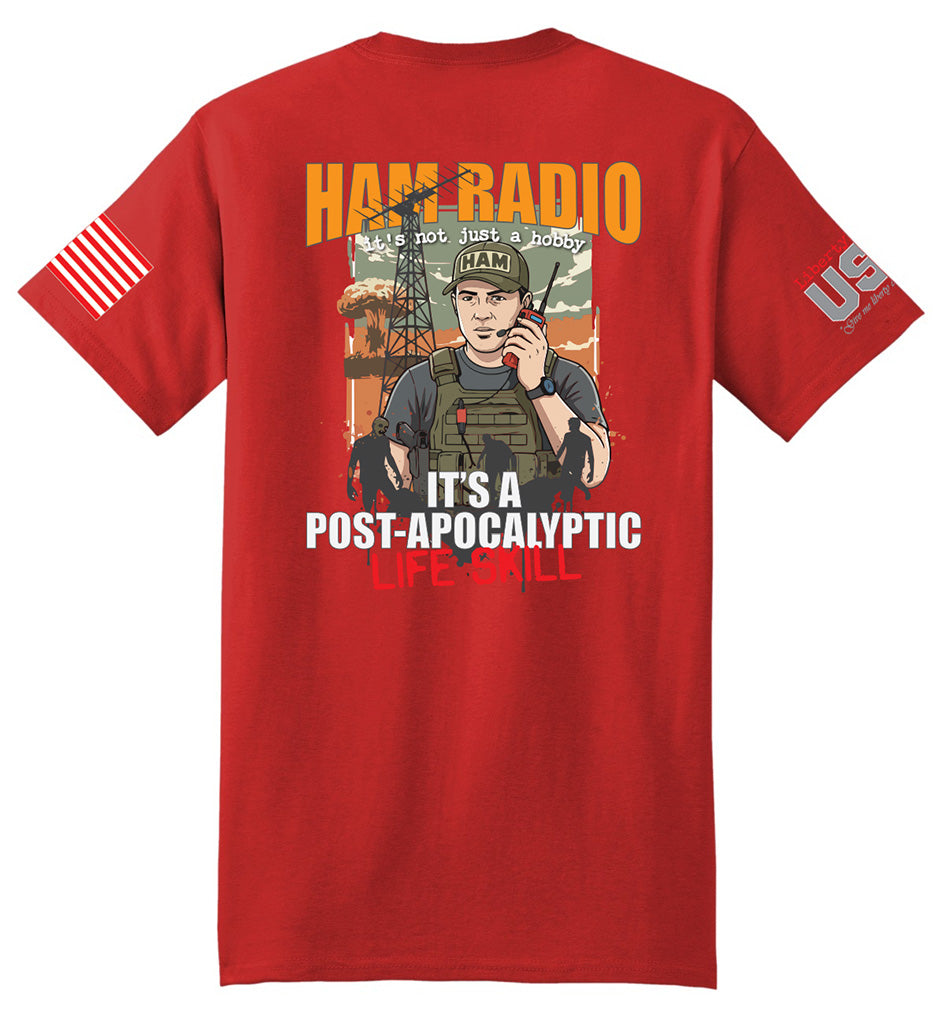Ham Radio Apocalyptic Skill (Red) - T-Shirt