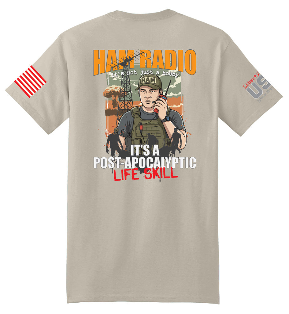 Ham Radio Apocalyptic Skill (Sand) - T-Shirt