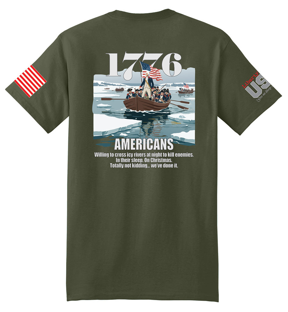 1776 Americans (Fatigue Green) - T-Shirt