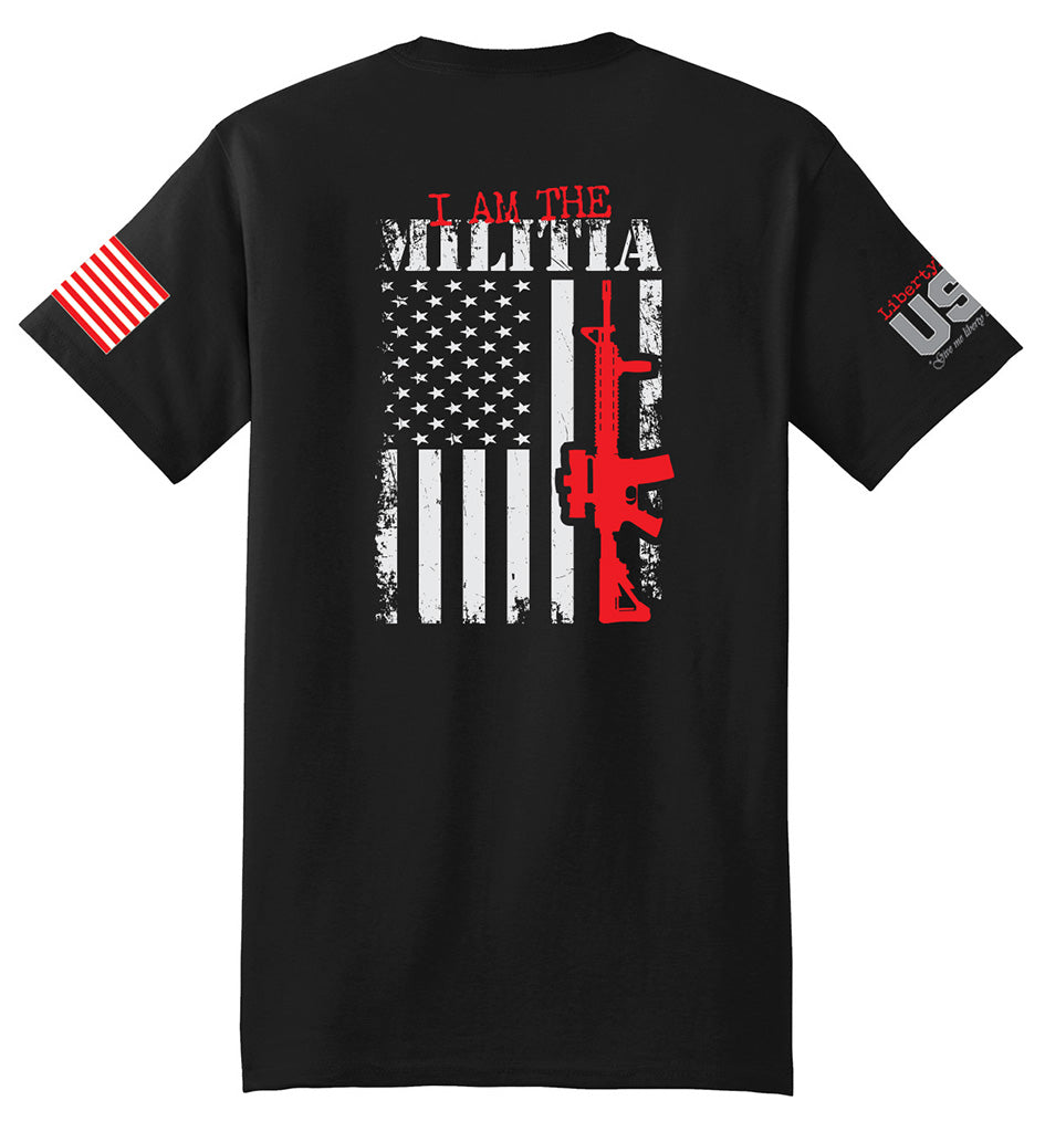 I Am The Militia (Black) - T-Shirt