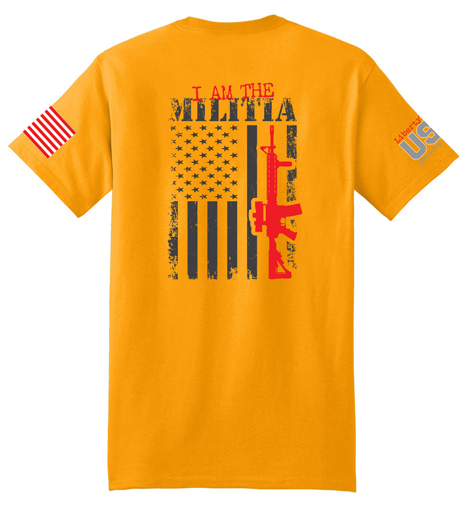 I Am The Militia (Gold) - T-Shirt