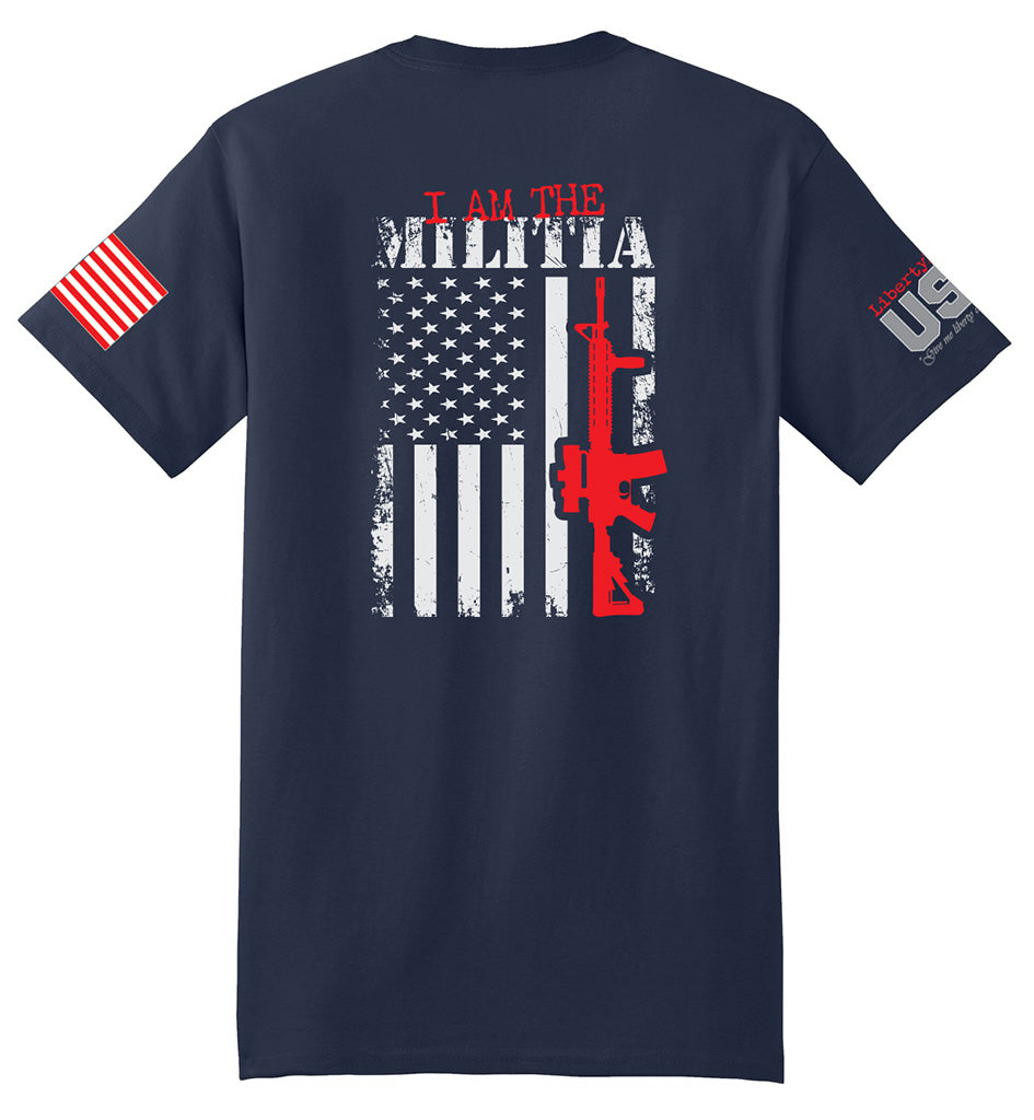 I Am The Militia (Navy) - T-Shirt