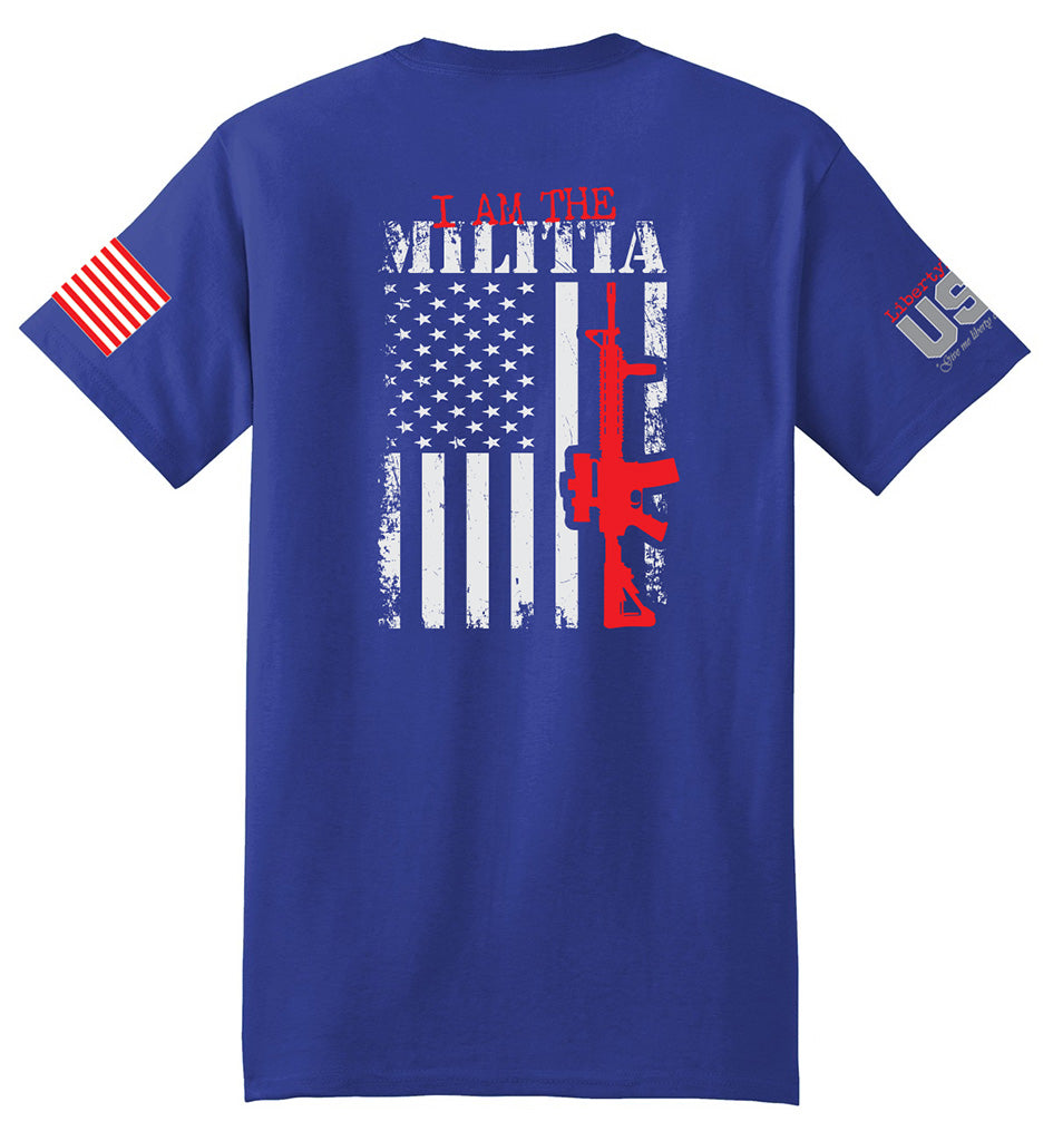 I Am The Militia (Royal Blue) - T-Shirt