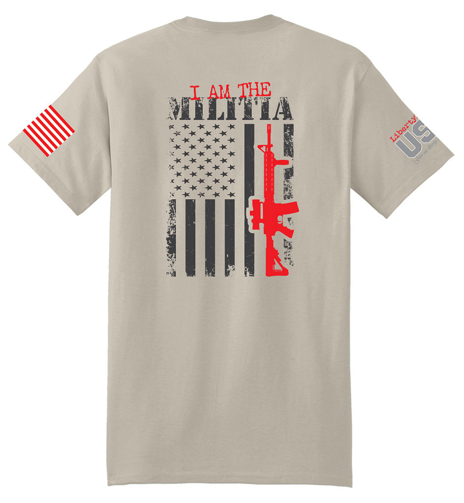 I Am The Militia (Sand) - T-Shirt