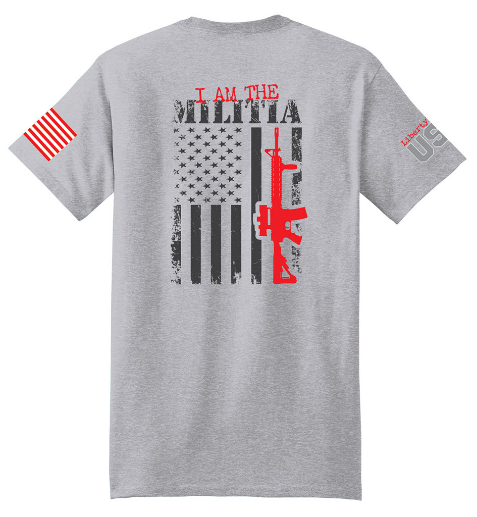I Am The Militia (Steel) - T-Shirt