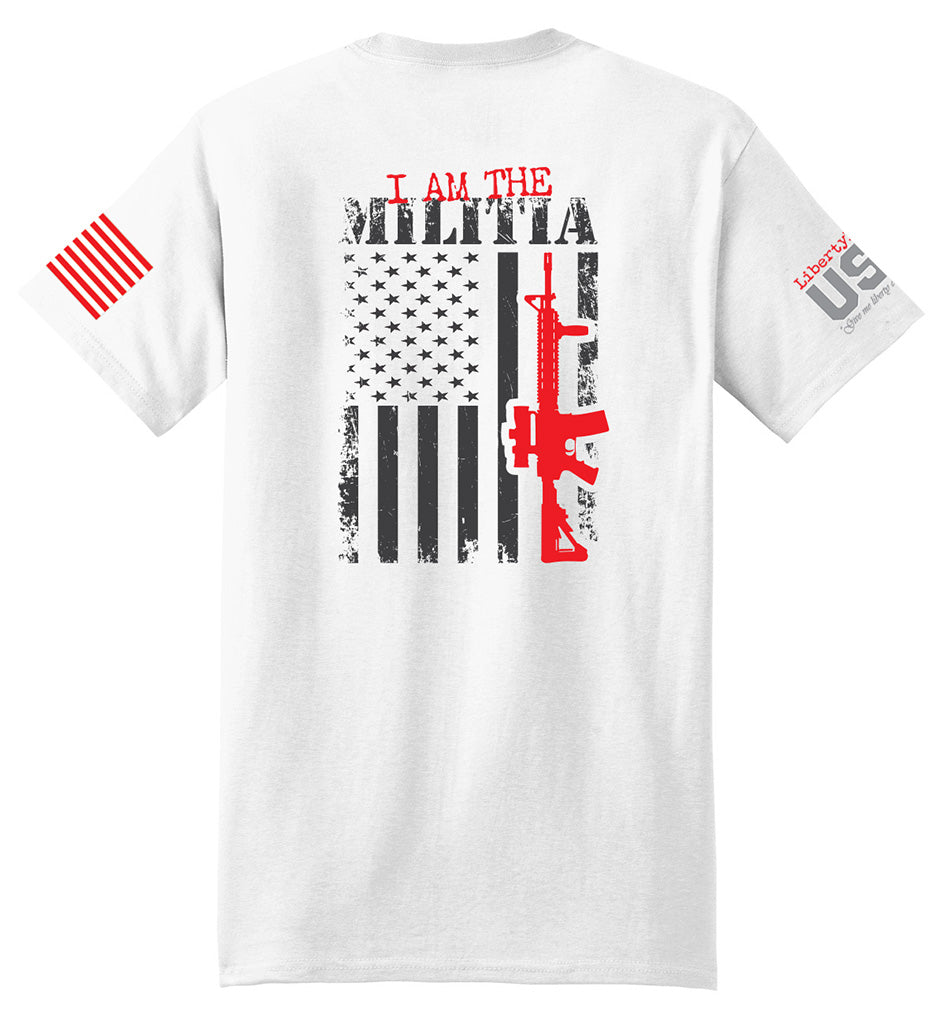 I Am The Militia (White) - T-Shirt