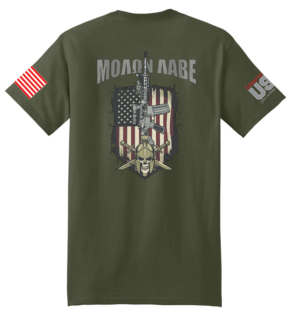 Molon Labe (Fatigue Green) - T-Shirt
