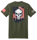 Military Reaper Skull (Fatigue Green) - T-Shirt