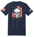 Military Reaper Skull (Navy) - T-Shirt